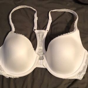 VS White Front Clasp Bra